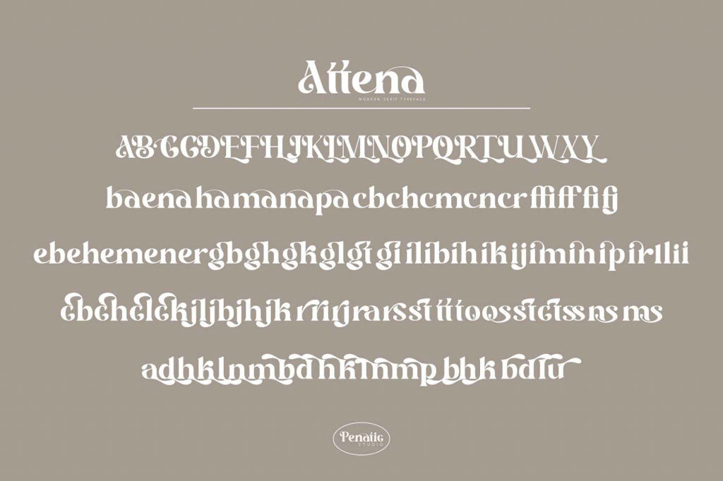 Attena Modern Serif Typeface
